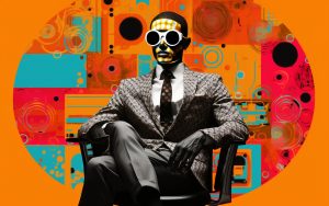 Ilustración pop art de un cerebro eligiendo un contacto, simbolizando cómo una marca personal potente se convierte en la solución instintiva en la mente del cliente.